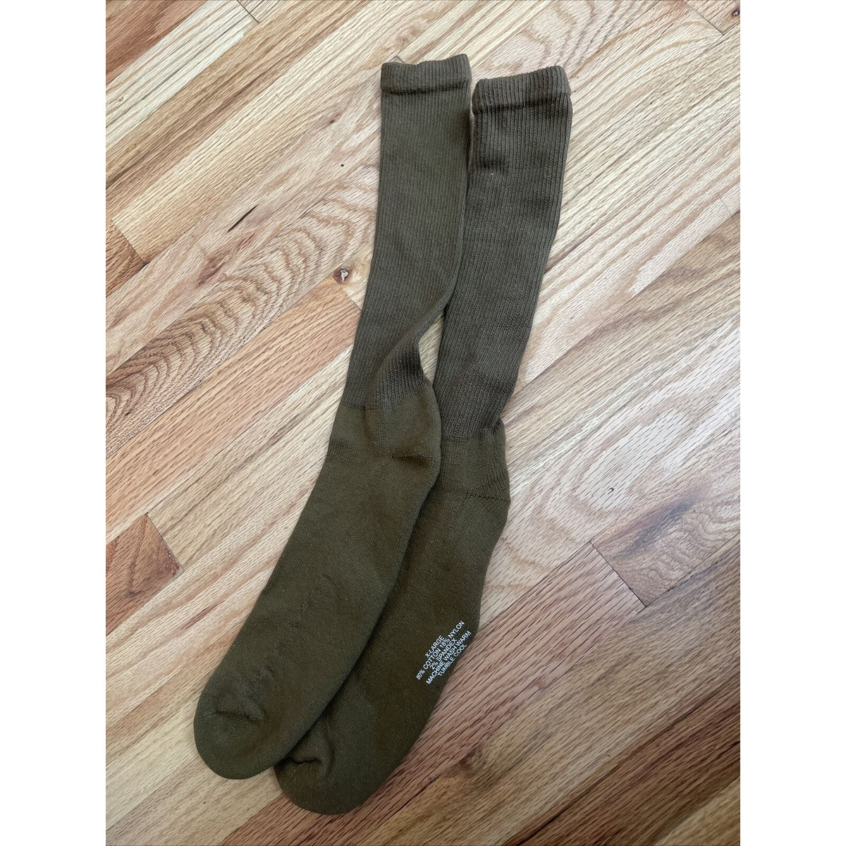 Military Defense Logistics Agency Boot socks XL brown 80% cotton 18% nylon New