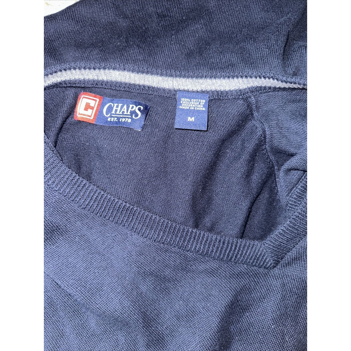 Men’s Dark Blue Sleeveless Medium Sweater Vest