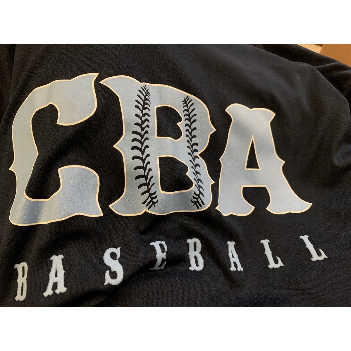 Badger Sport EBA Baseball T Shirt Mens Size Large Navy Blue