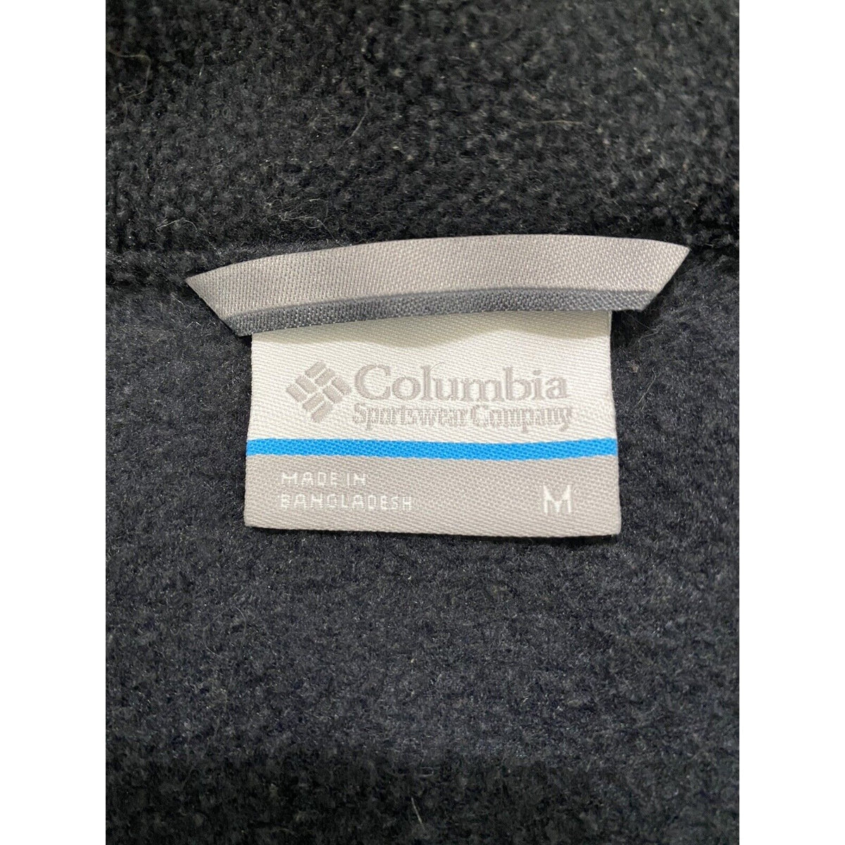 COLUMBIA Men’s Medium Black Full-zip Fleece Jacket
