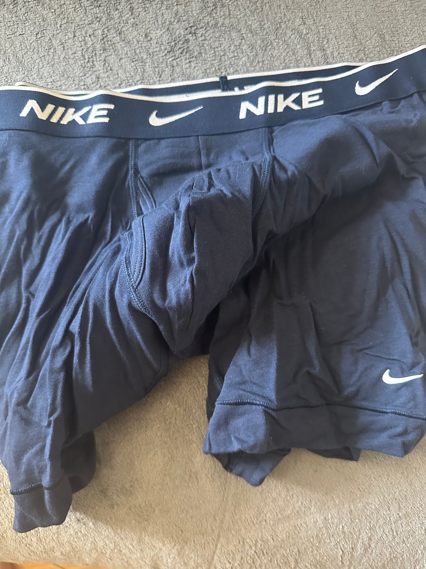 Medium navy blue boxer briefs.