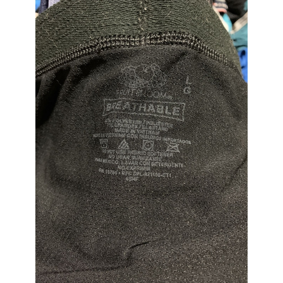 Fruit Of The Loom Boxer Briefs Breathable Respirant Men’s Size Large Black