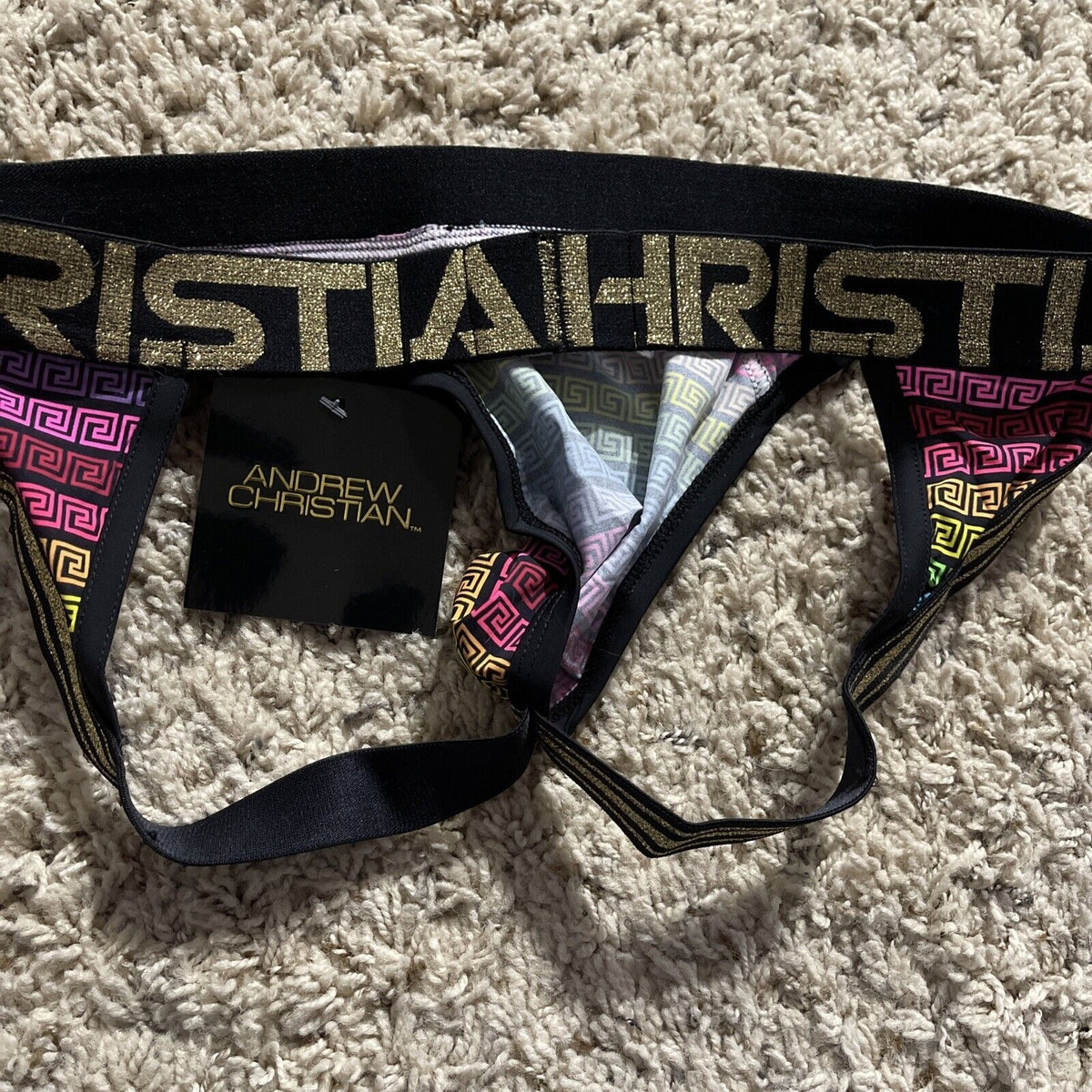 Andrew Christian Greek God Rainbow Frame Jock New With Tags Small
