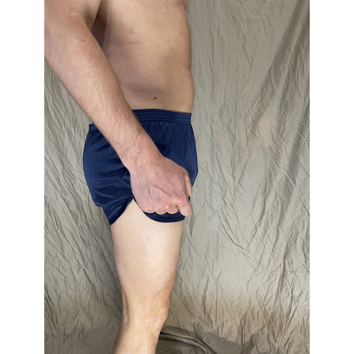 Soffe Ranger Panty Silkies PT Shorts Military Workout Bottom Navy Blue Med