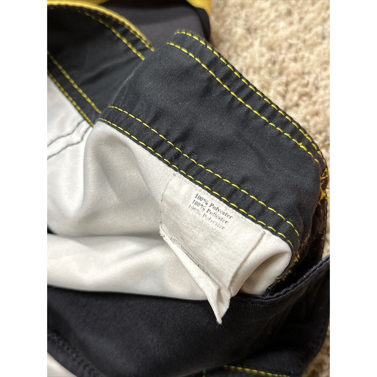 men’s analog skze 33 design unlikely futures yellow and black board shorts