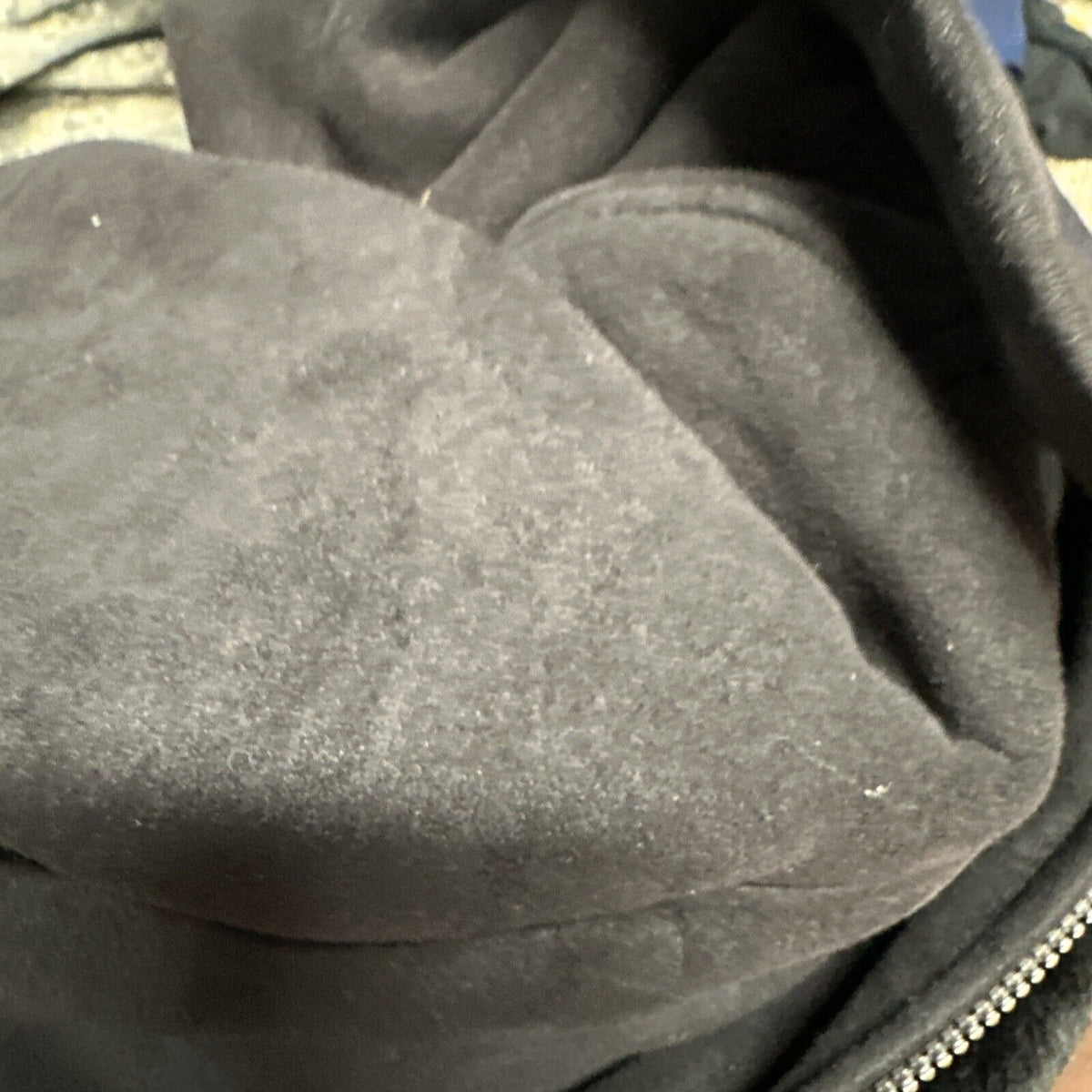 Men’s Perry Ellis Portfolio XXL Black Zip Up Faux Suede Faux Fur