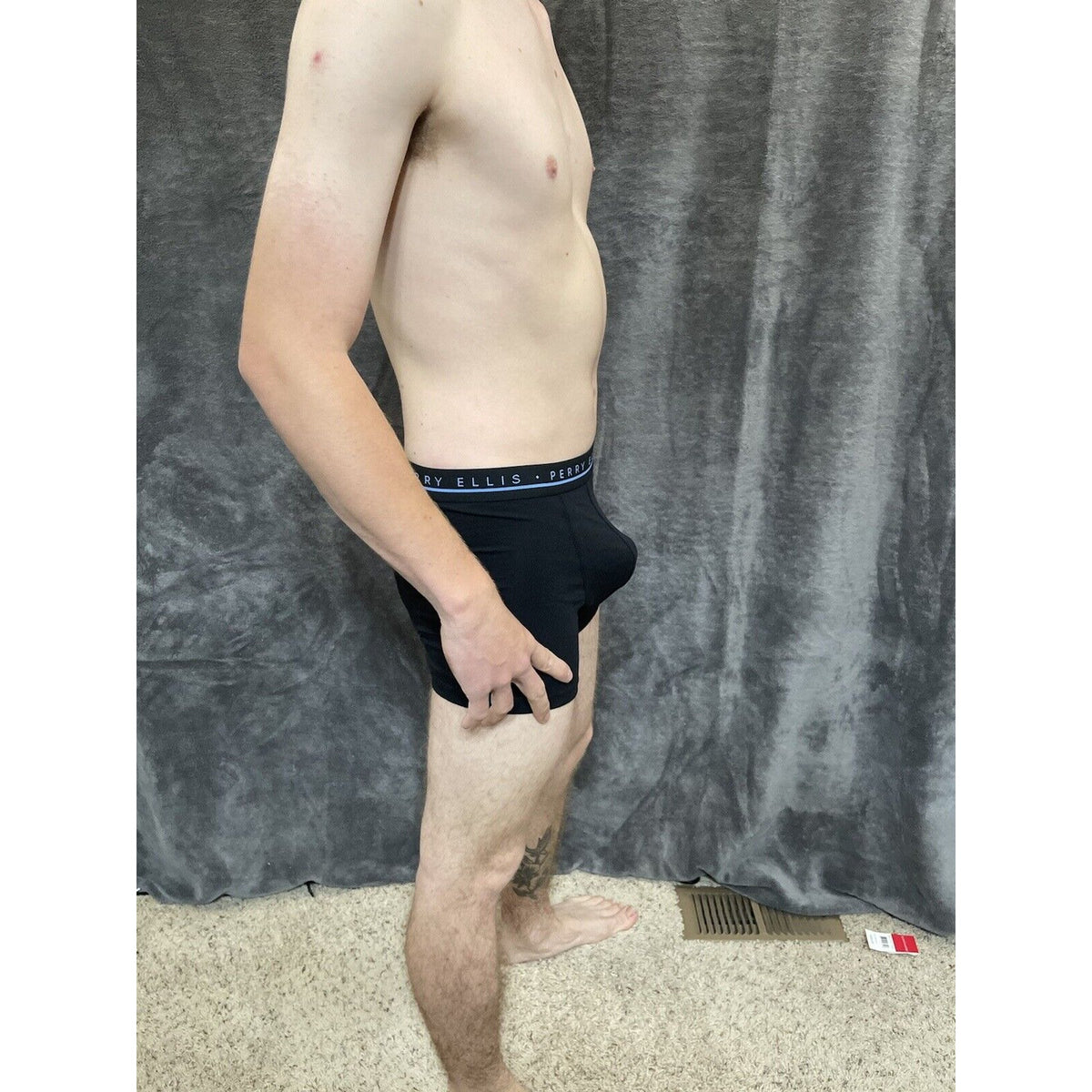 men's black perry ellis portfolio boxer brief Large