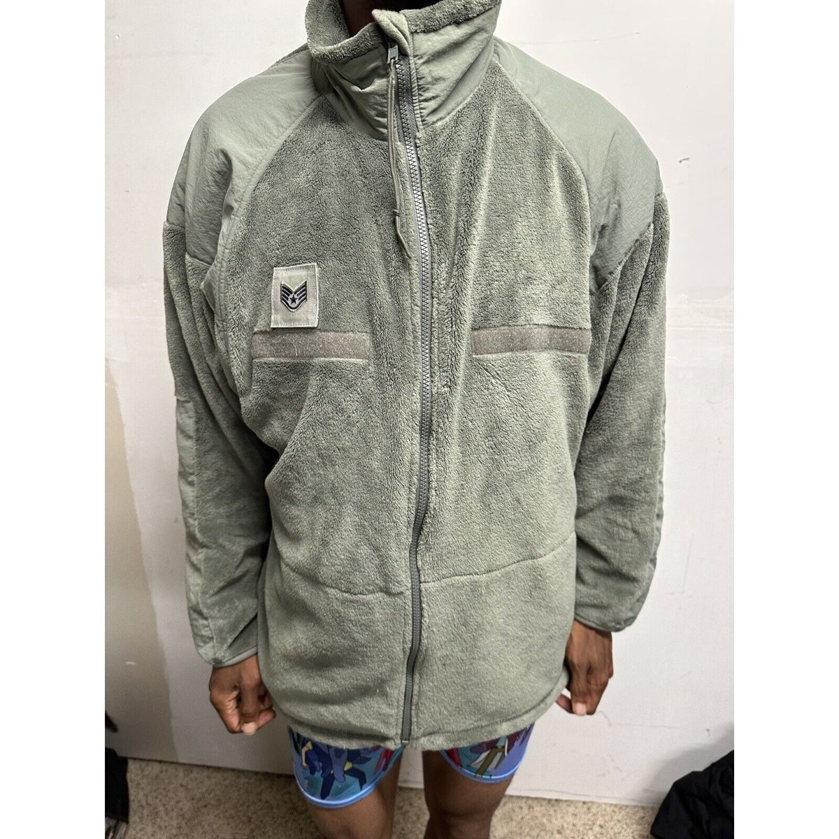 Men’s Sage Green Civil Air Patrol Large Regular USAF Uniform Cold Weather Fleece