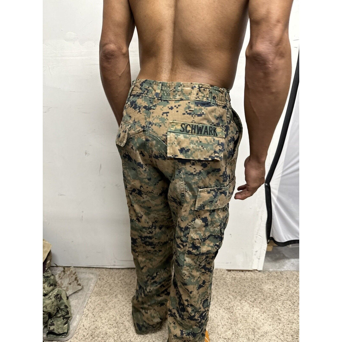 Men’s USMC Woodland Marine Pants Trousers Small Long