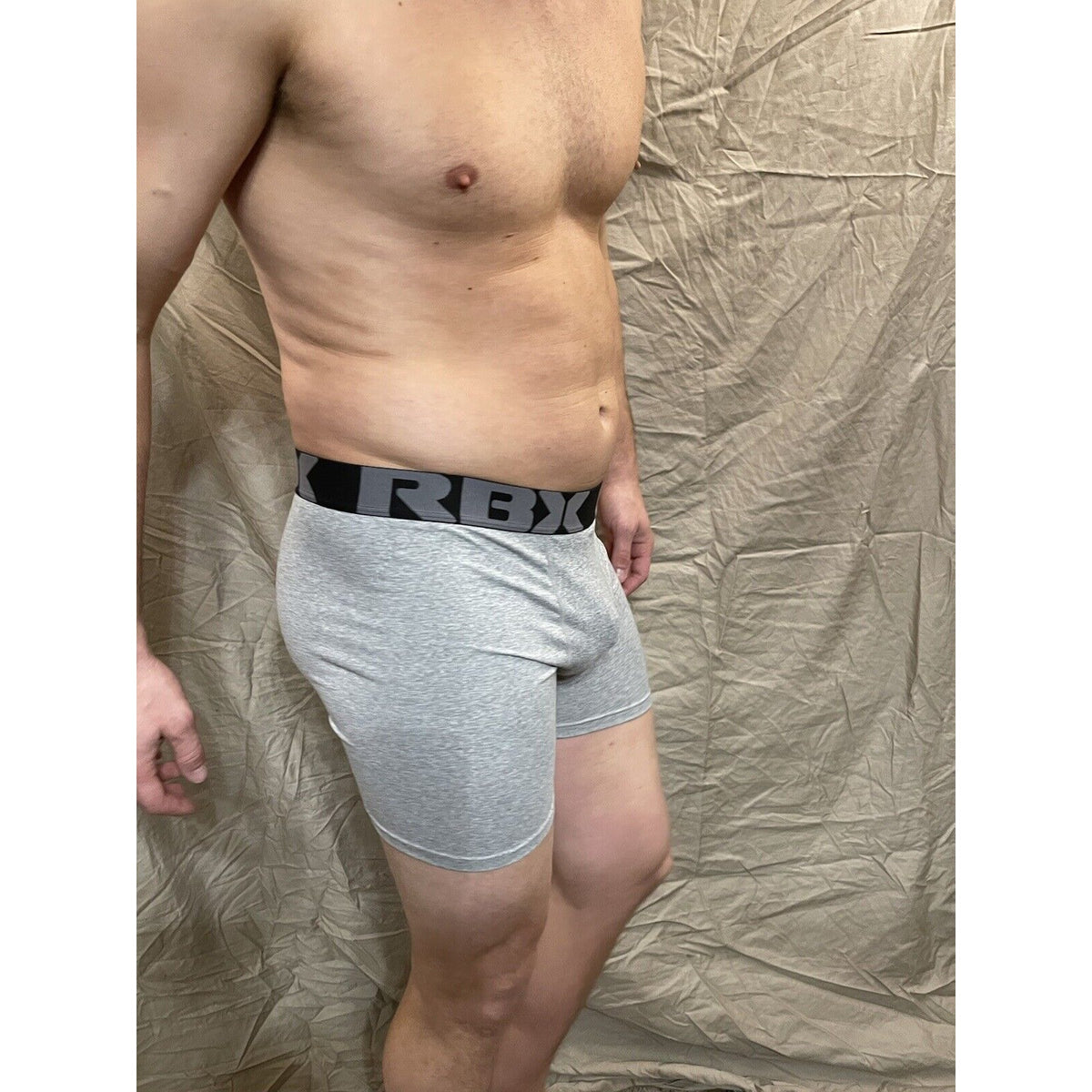Men's RBX  active gray compression shorts new and never worn Large