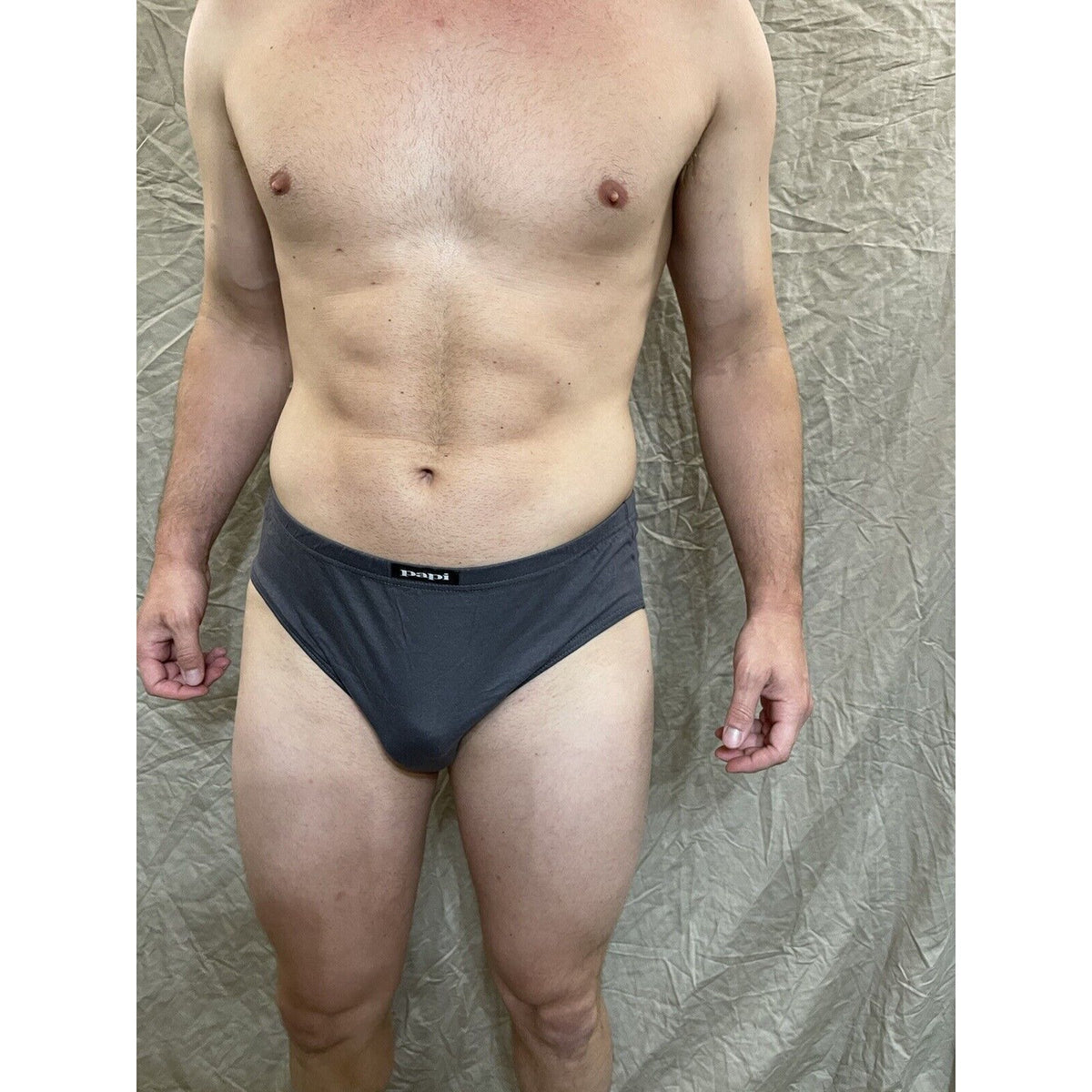 men's papi medium gray XL brief cotton