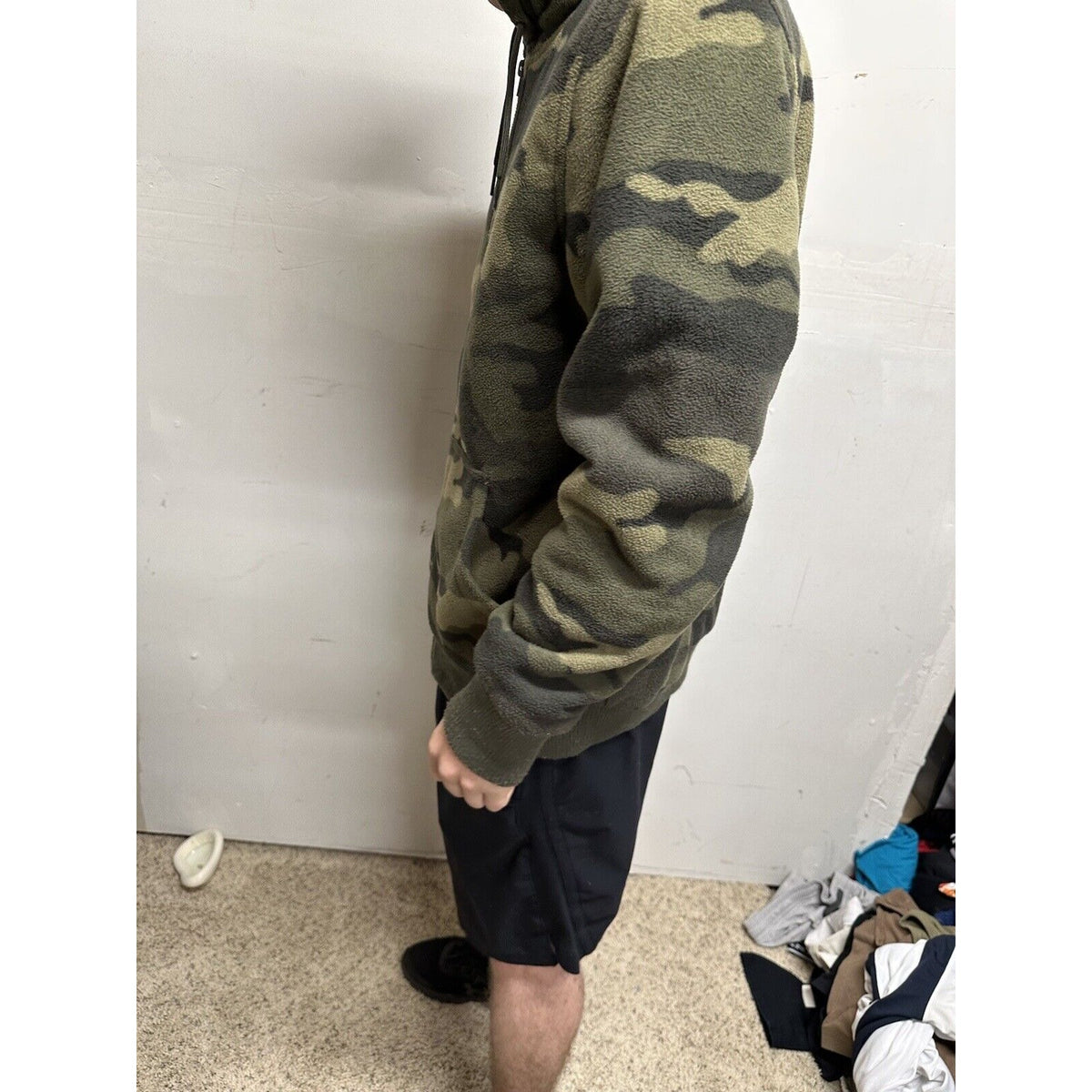 Men’s Fuzzy Large Mossimo Camo Hoodie Full zip Jacket