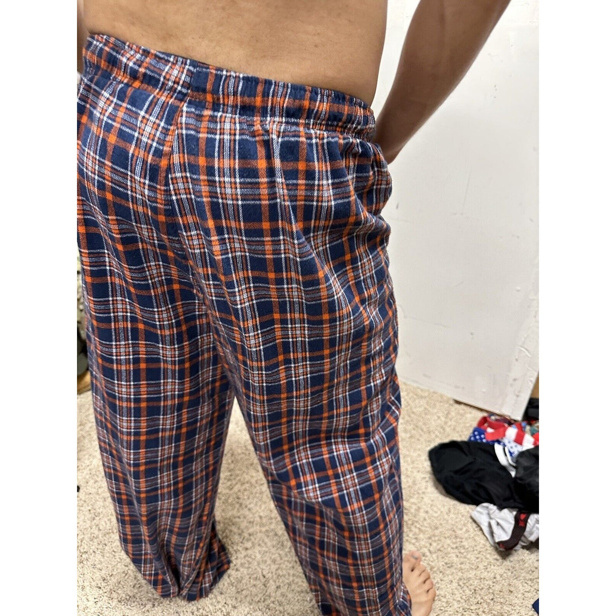Men’s Plaid NFL Team Large Denver Broncos Pajama Pants Lounge Sleepwear
