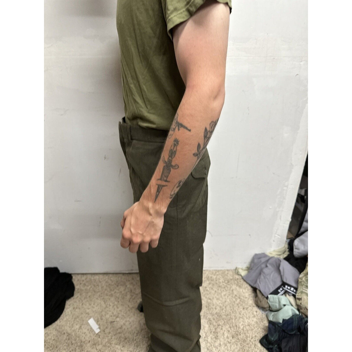 Men’s Usmc Marines Green Size 35L Wool Uniform Pants  Only
