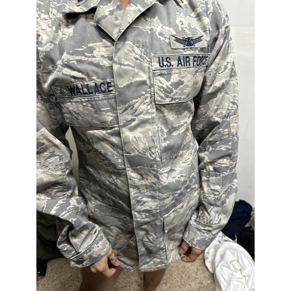 Men’s Abu Airman Battle Uniform Coat Civil Air Patrol Top 38XL Capt Patches