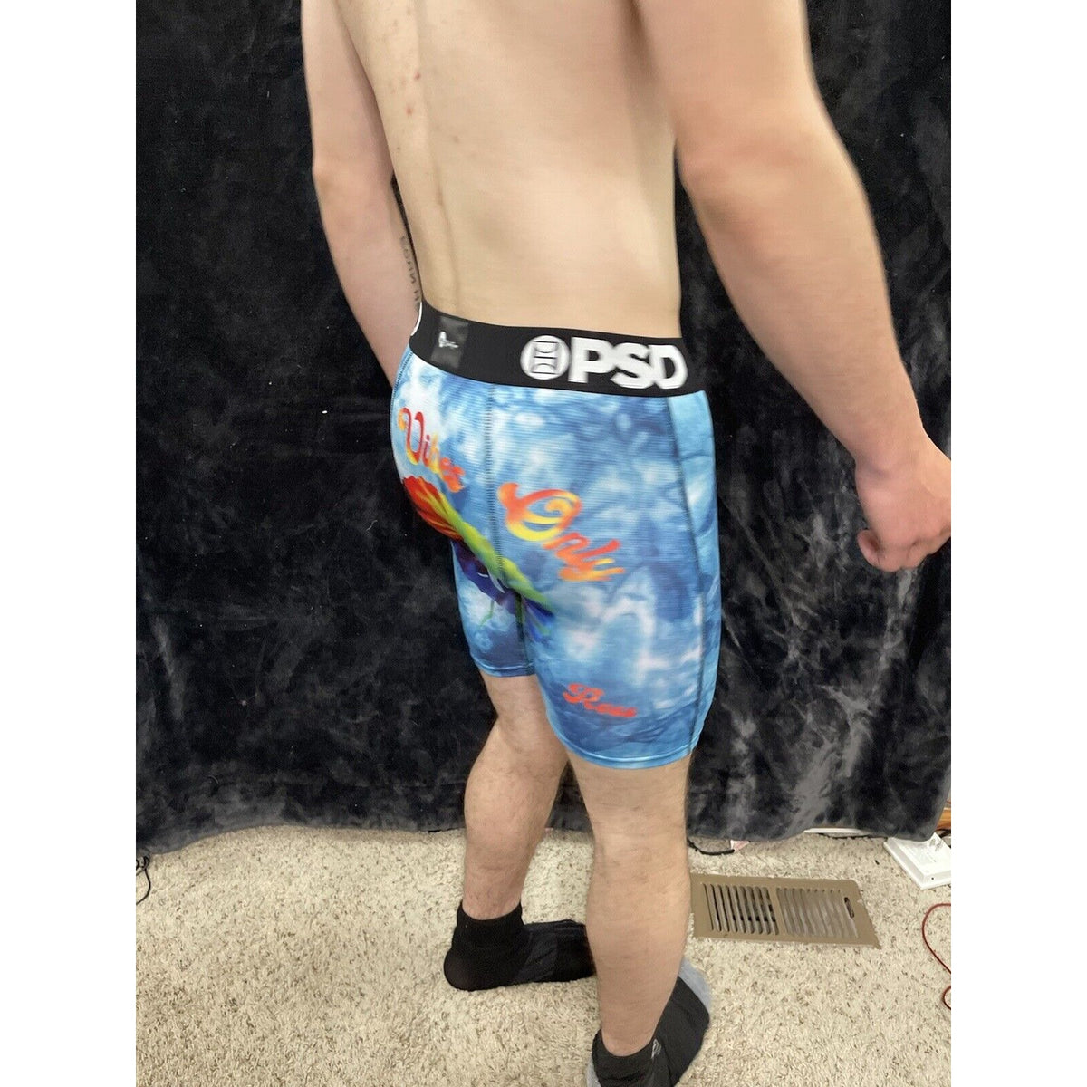 Men’s PSD Large Good Vibes Only Boxer Briefs Multicolor Bob Ross