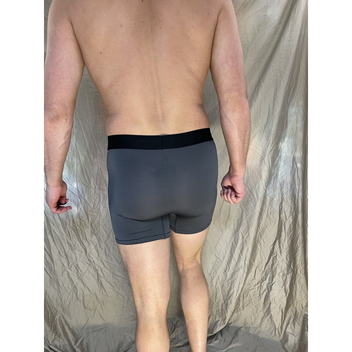 men's gray volcom Medium athletic compression boxer briefs