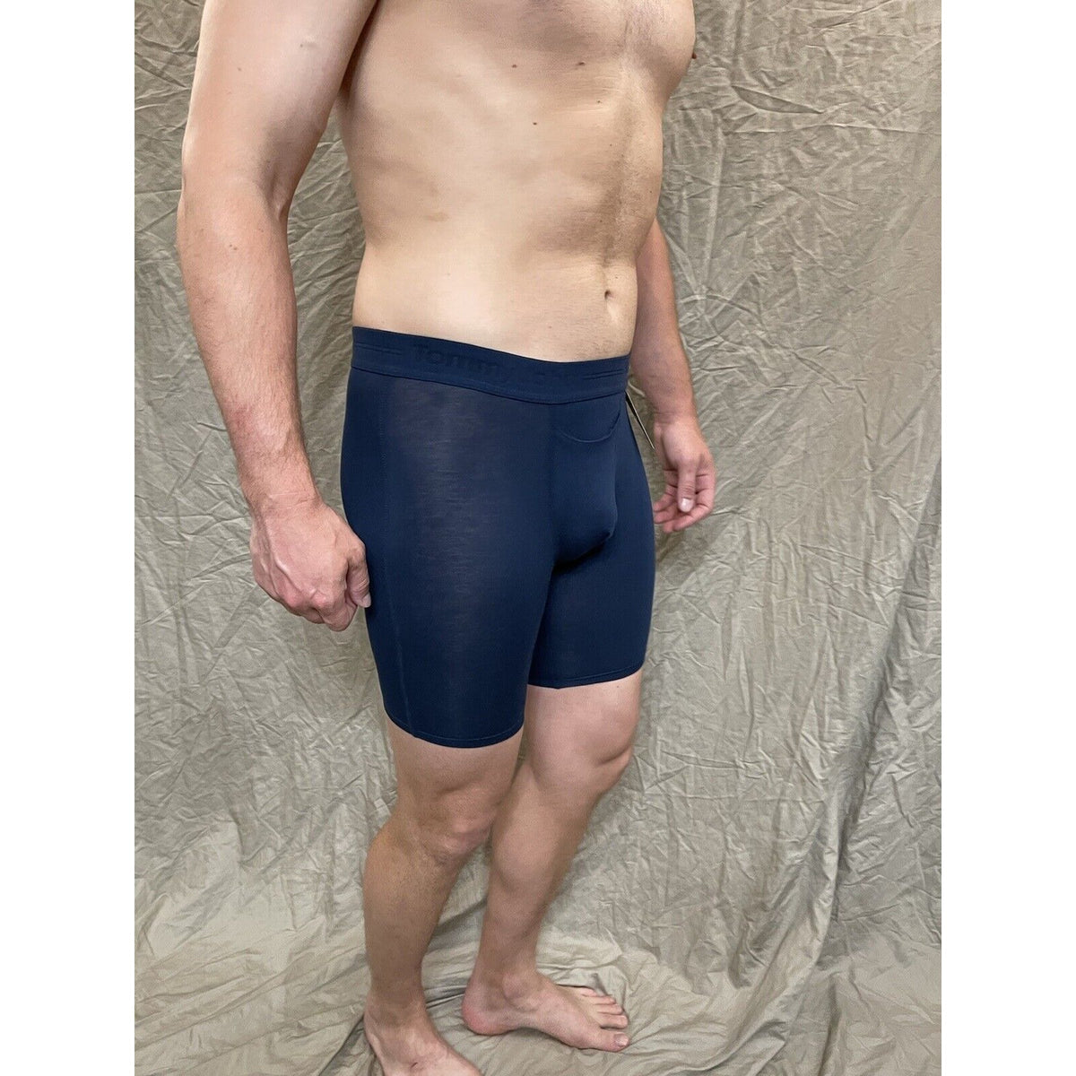 men's Dress Blue tommy john cotton basics boxer brief Large