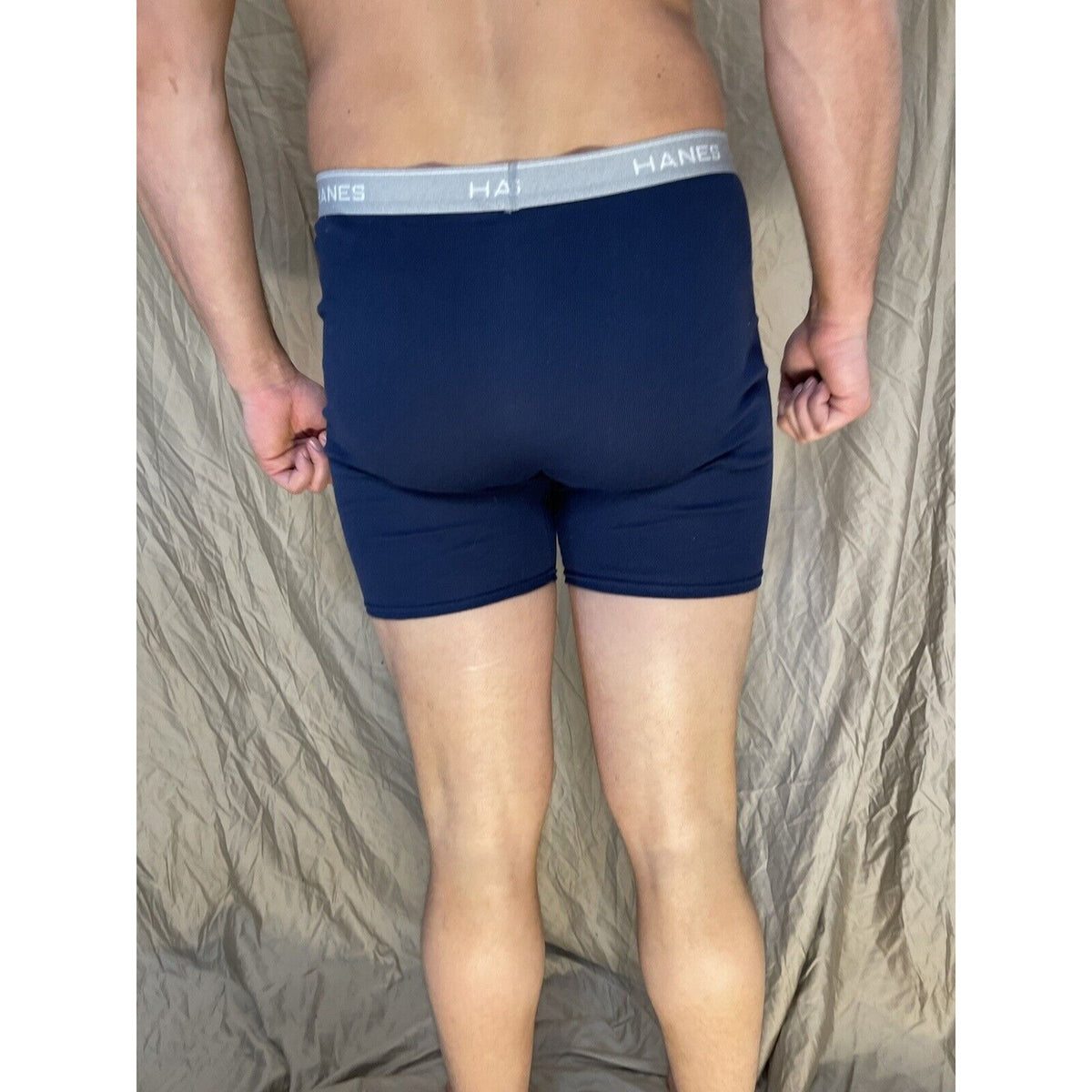 men's Large  hanes Dark blue boxer brief Comfort Flex