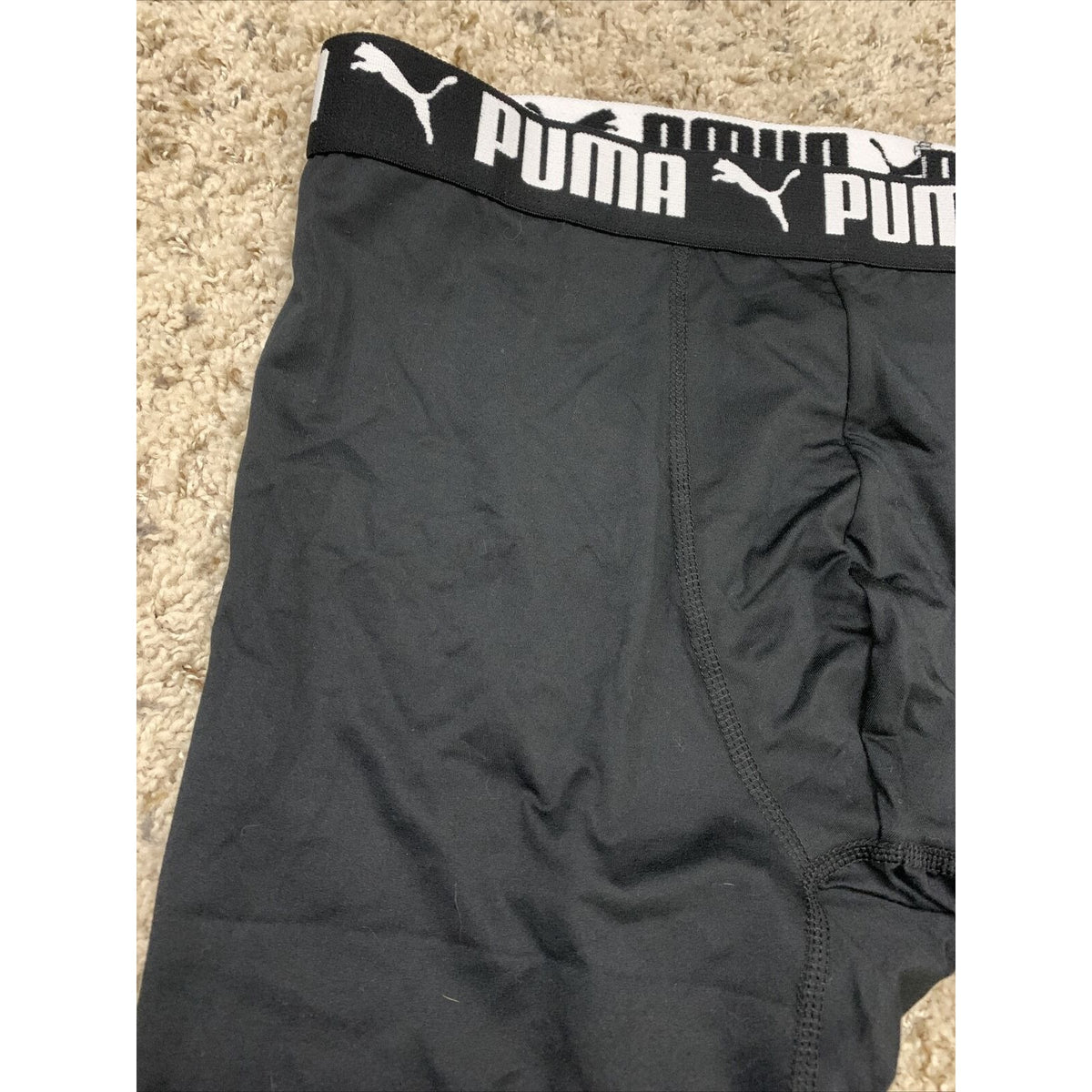 Puma Men’s Black Compression Shorts Extra Large 10% Spandex XL