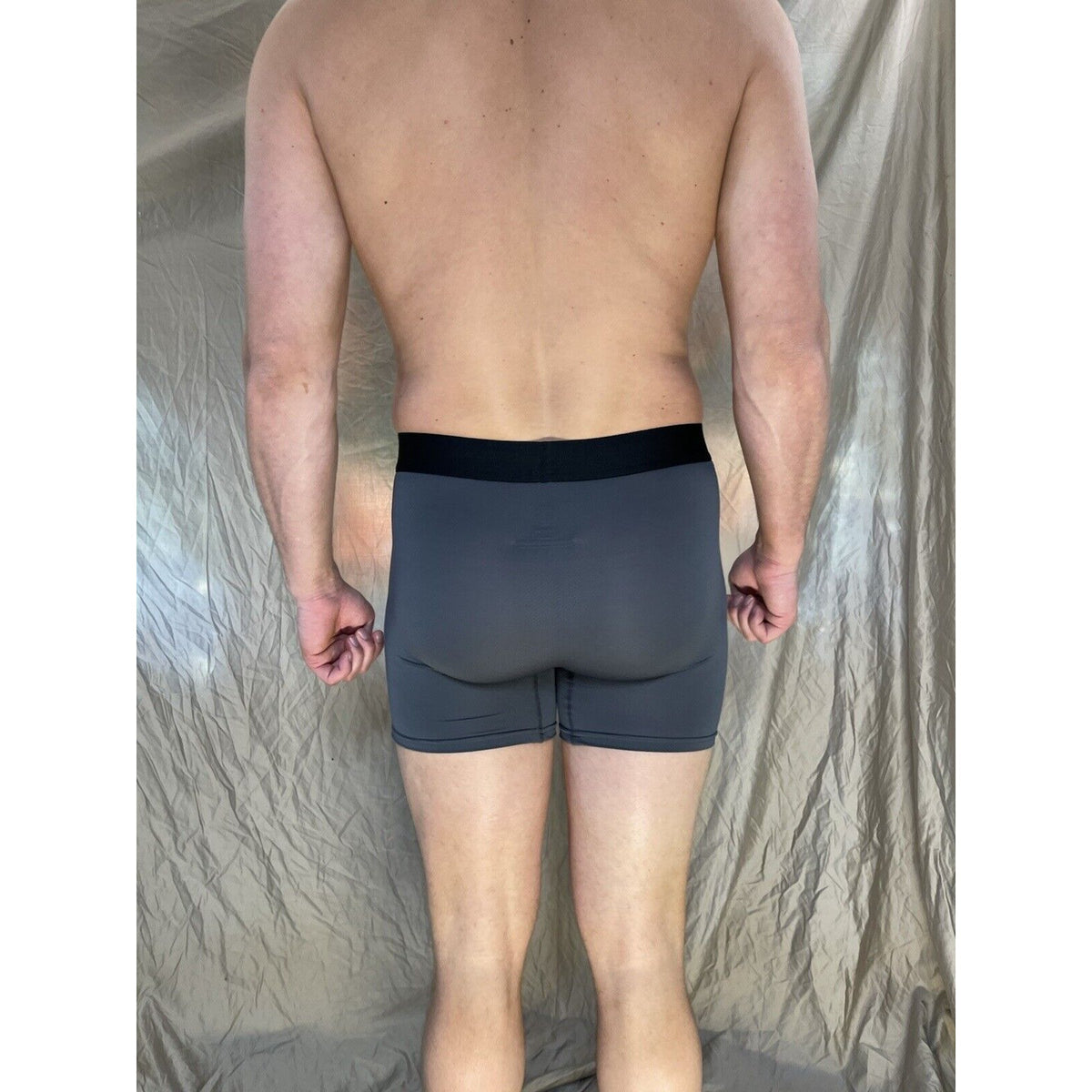 men's gray volcom small athletic compression boxer briefs