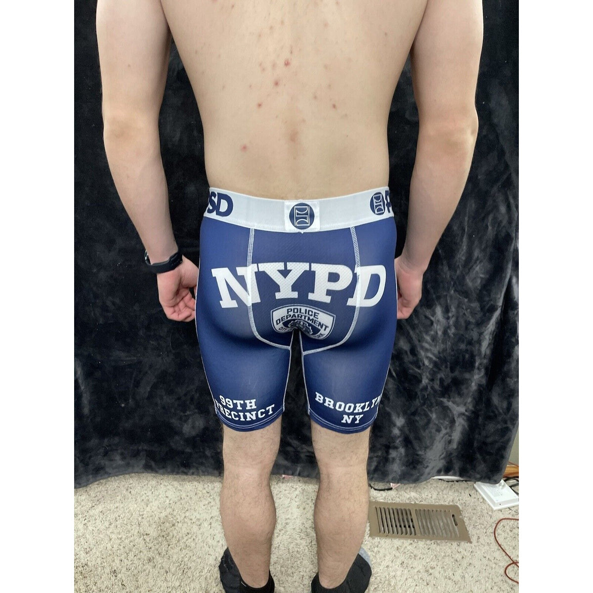 Men’s PSD Large NYPD New York Police Boxer Briefs Blue