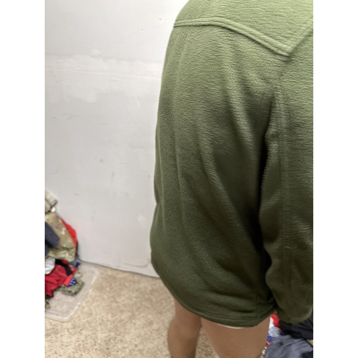 Men’s Old Navy Small Poly Olive Green Front Button Jacket