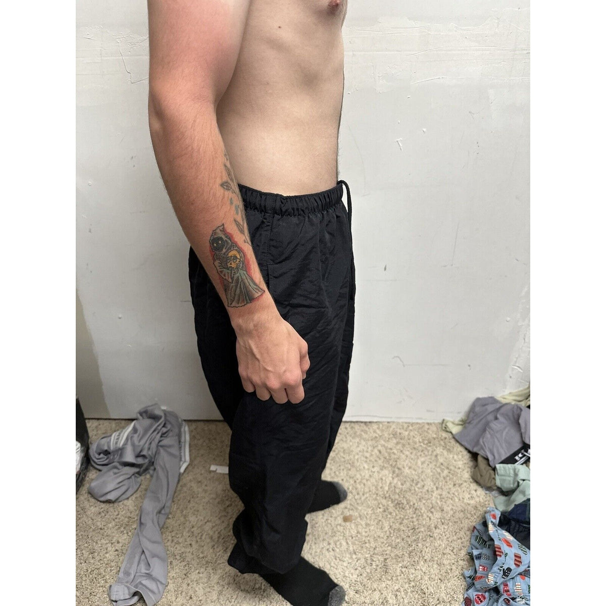 Men’s Army Pants - No Logo - XL Long Black Pt Uniform Bottoms  PFU