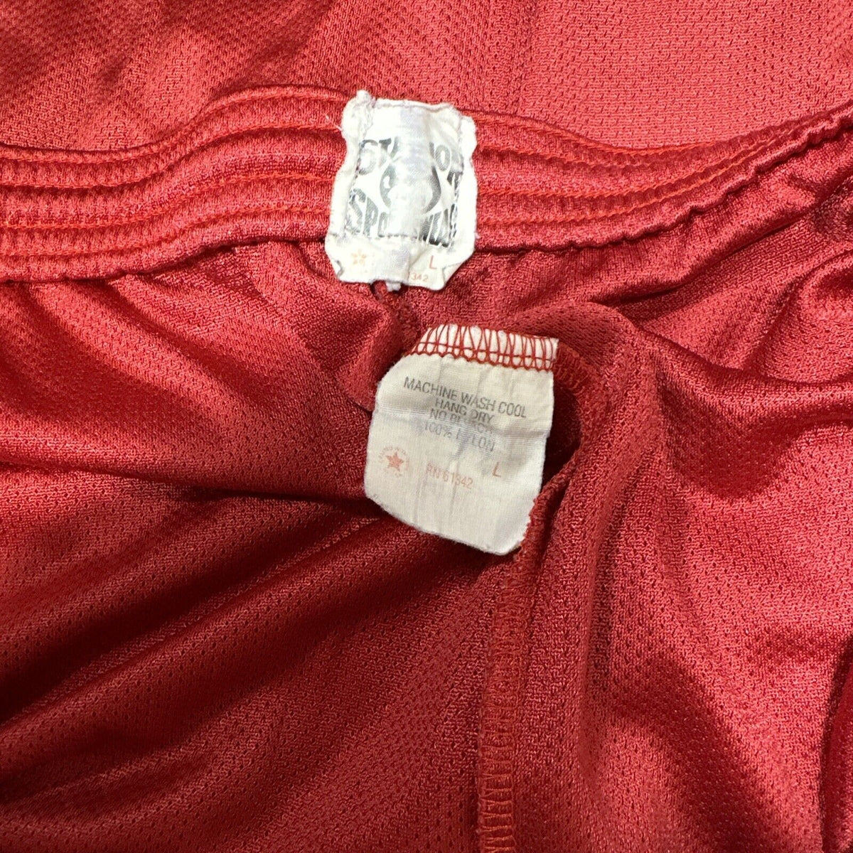 Men’s Large Red Lancer Wrestling Athletic Shorts No Pockets