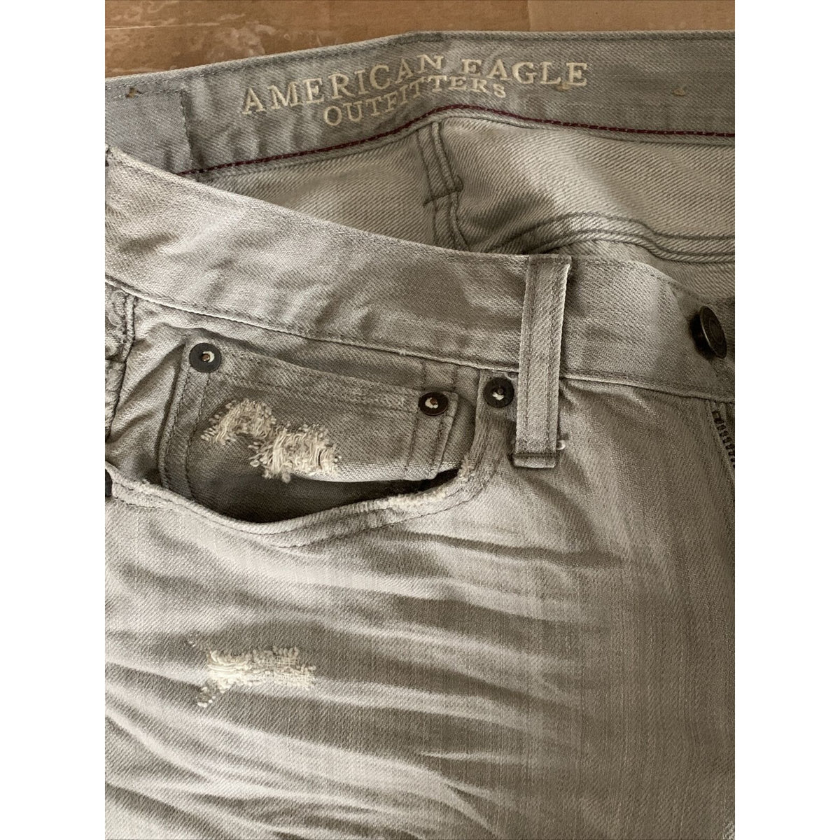Mens American Eagle Outfitters Slim Straight 28x30 Tan Jeans Denim