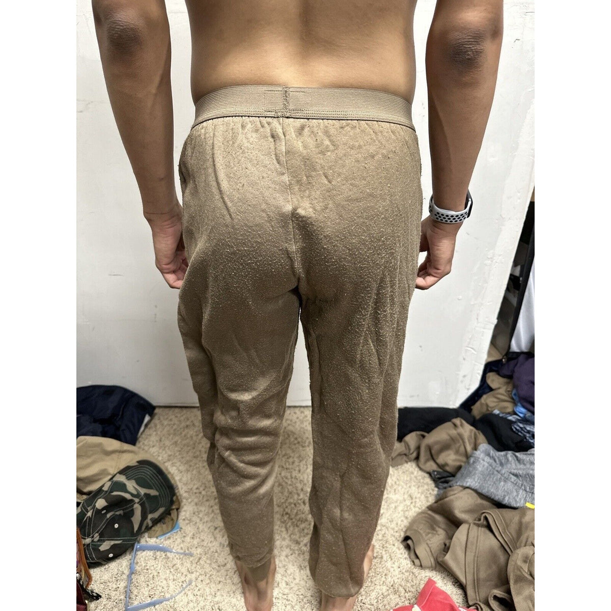 Men’s Brown Drawers Cold Weather Polypropylene Military Long Underwear Large