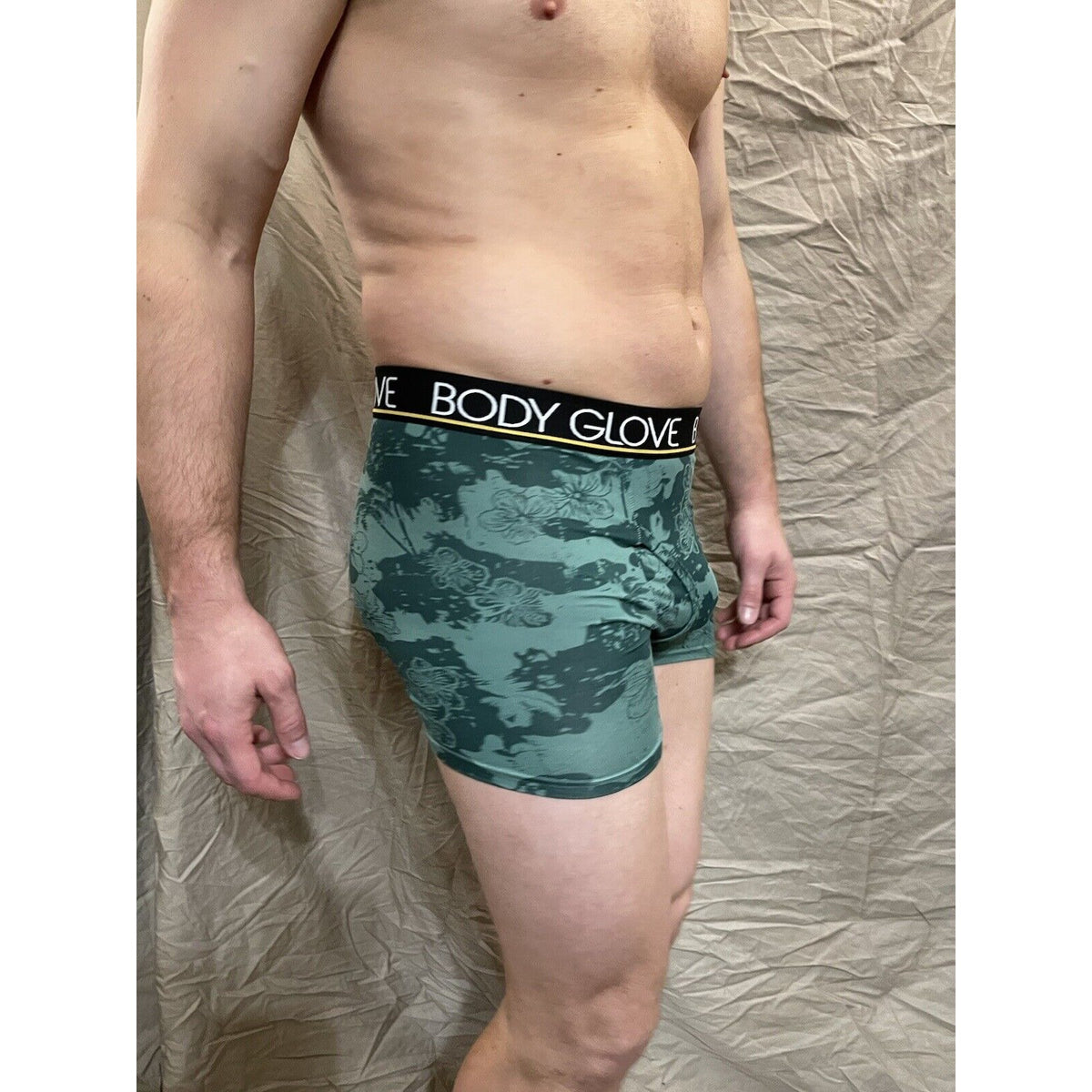 men's tropical green body glove boxer briefs medium