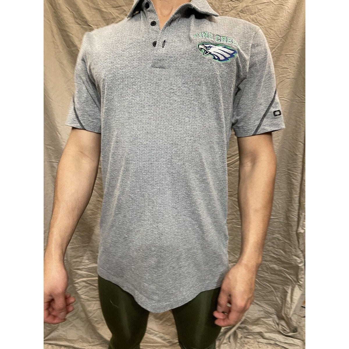 OGIO Gray Polo Shirt medium pine creek high school Eagles