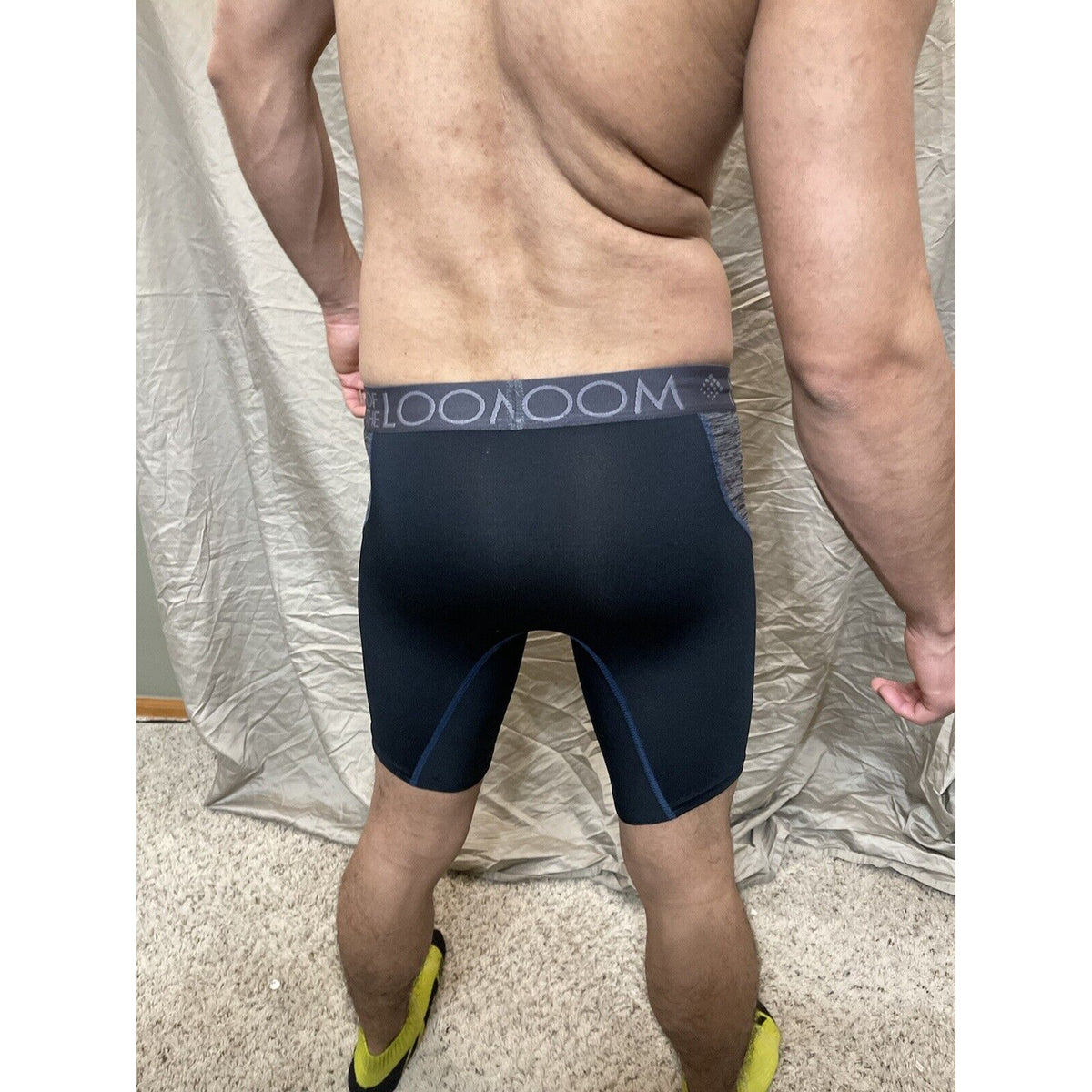 men's fruit of the loom black And Gray compression boxer shorts breathable  S