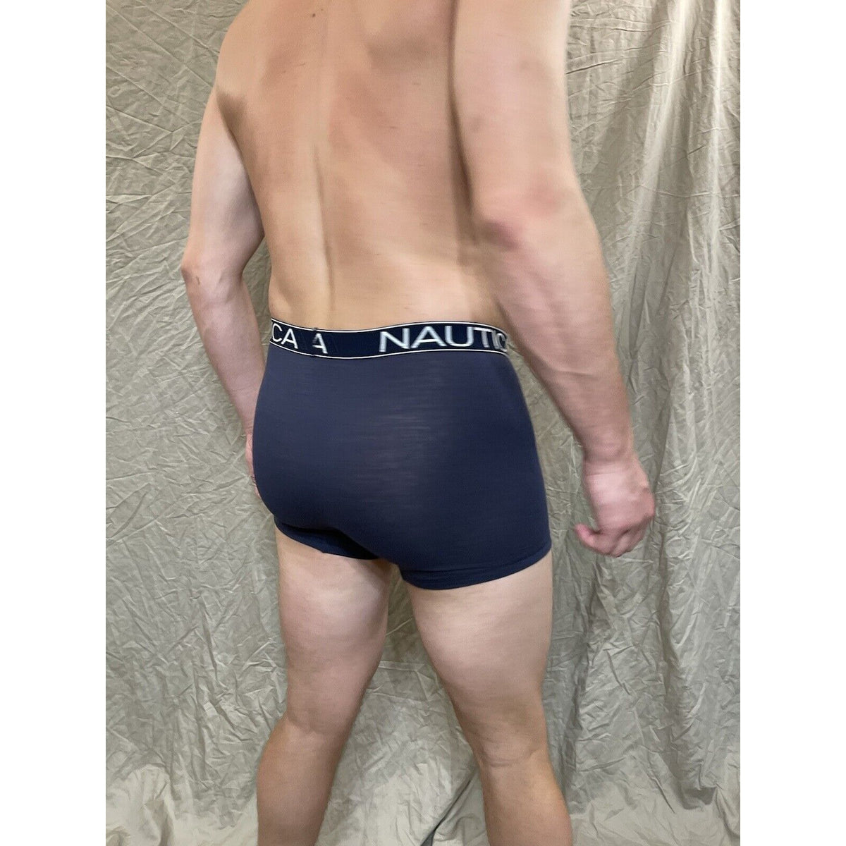 men's nautica 5% spandex boxer brief  Blue Extra Large