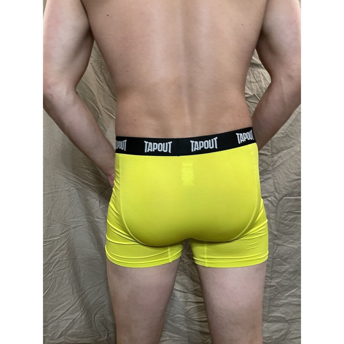 men's tapout bright yellow compression shorts medium New And Never Worn