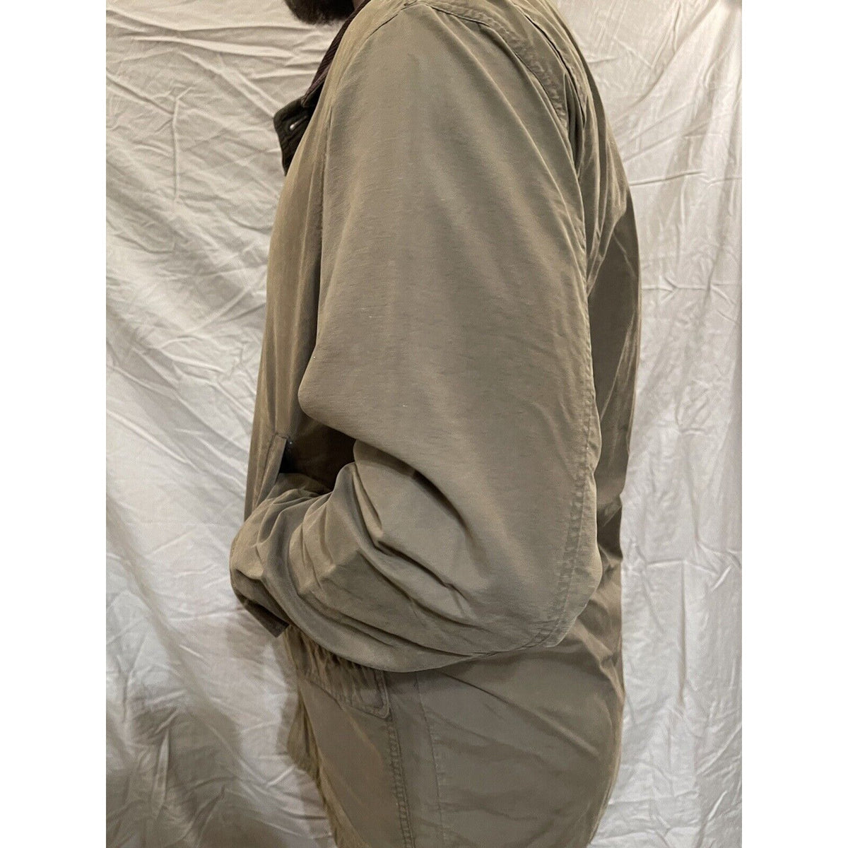Men's Eddie Bauer button up jacket brown corduroy Medium