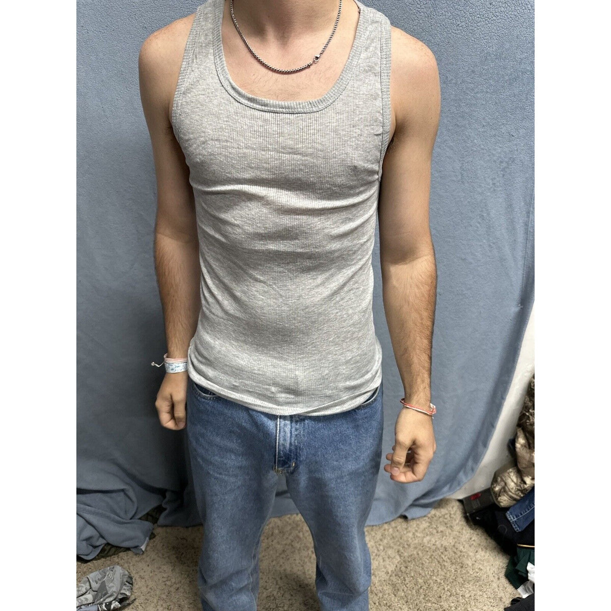 Men’s Gray Spyder Medium Gray Muscle Shirt Tank