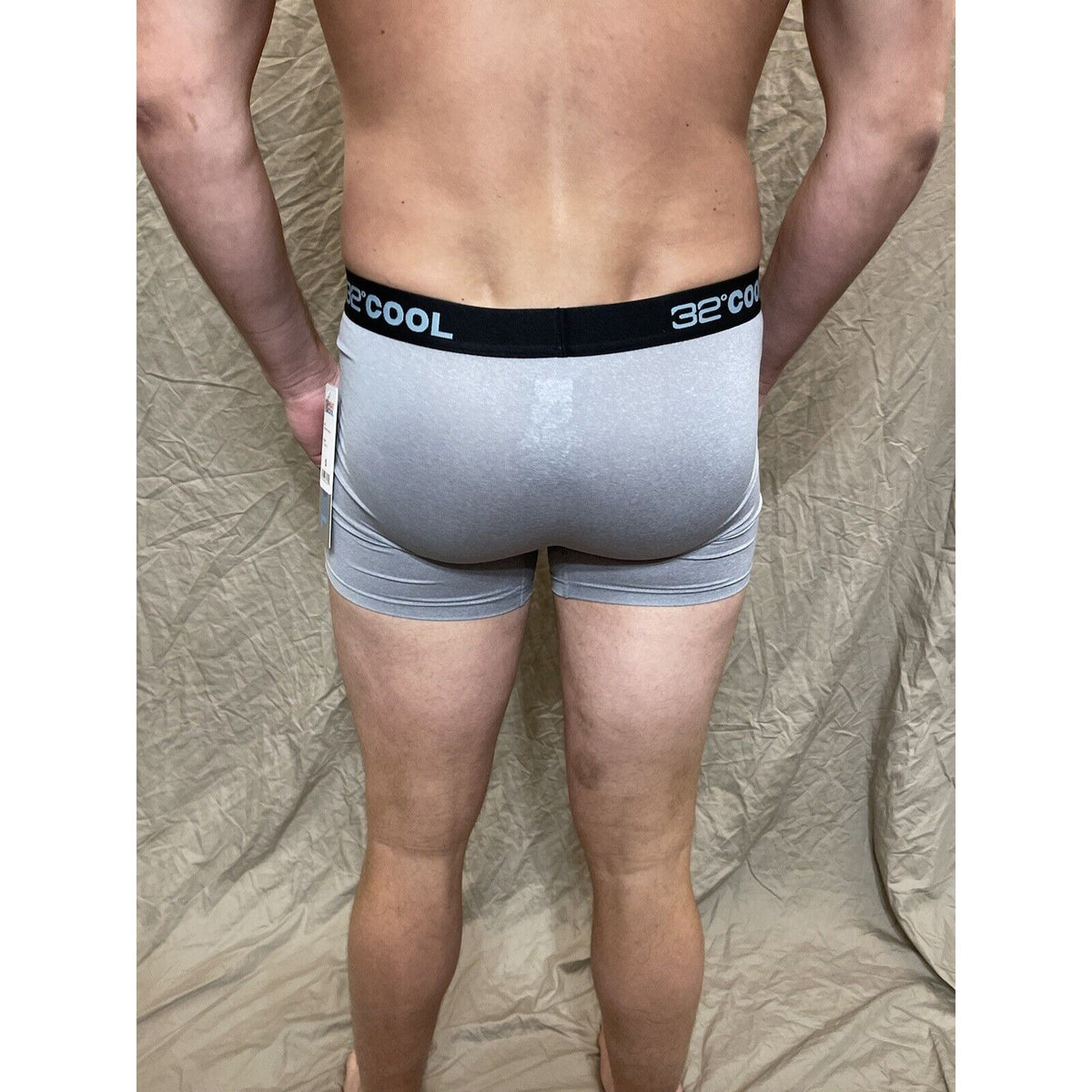 men's icy grey 32 degrees cool compression boxer brief Large