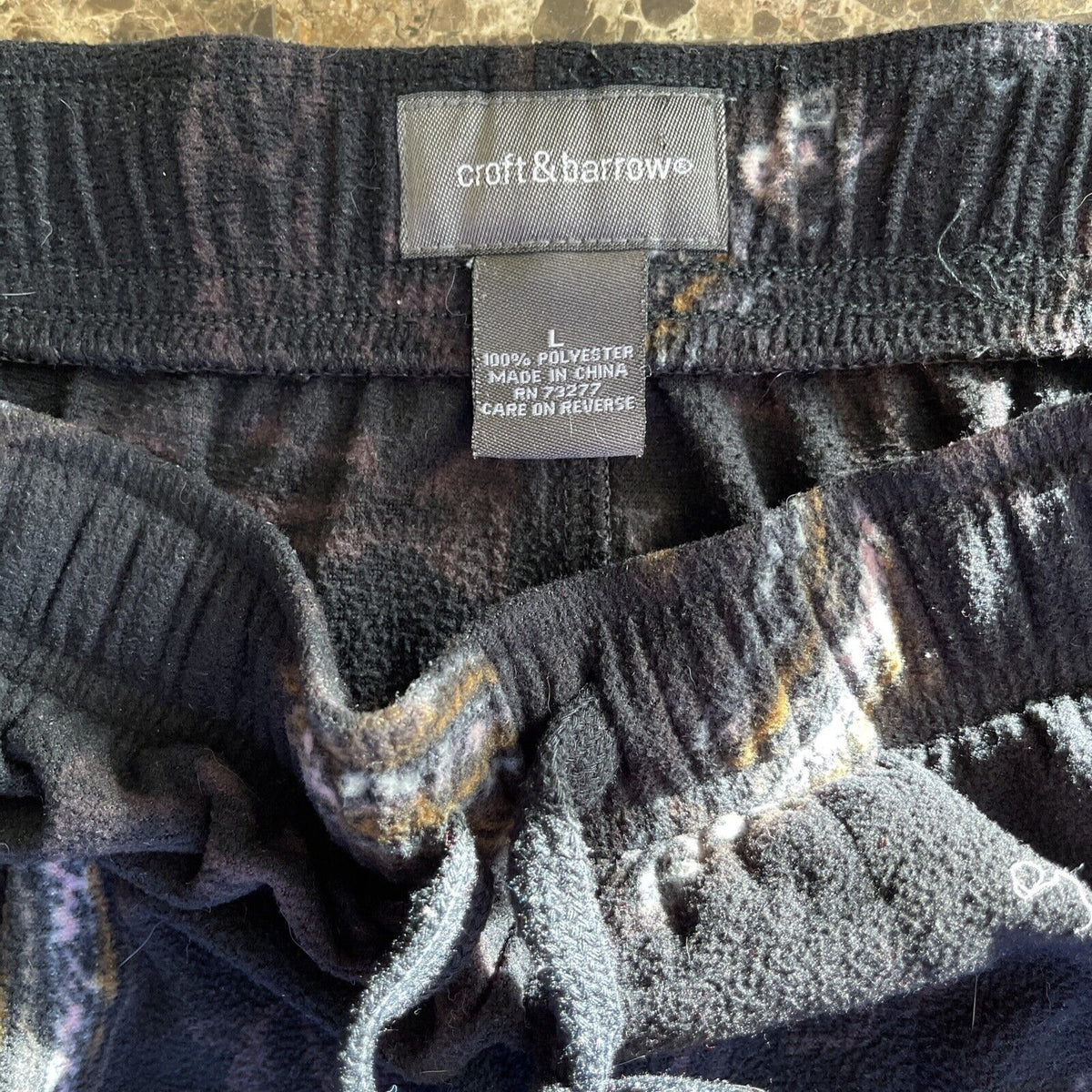 Men’s Fish Black Croft and Barrow Sleep wear pants large