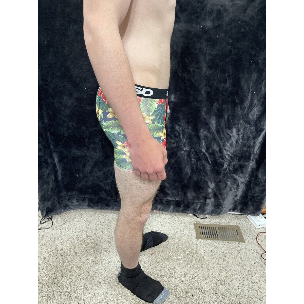 Youth Hibiscus Floral PSD Boxer Briefs New Medium
