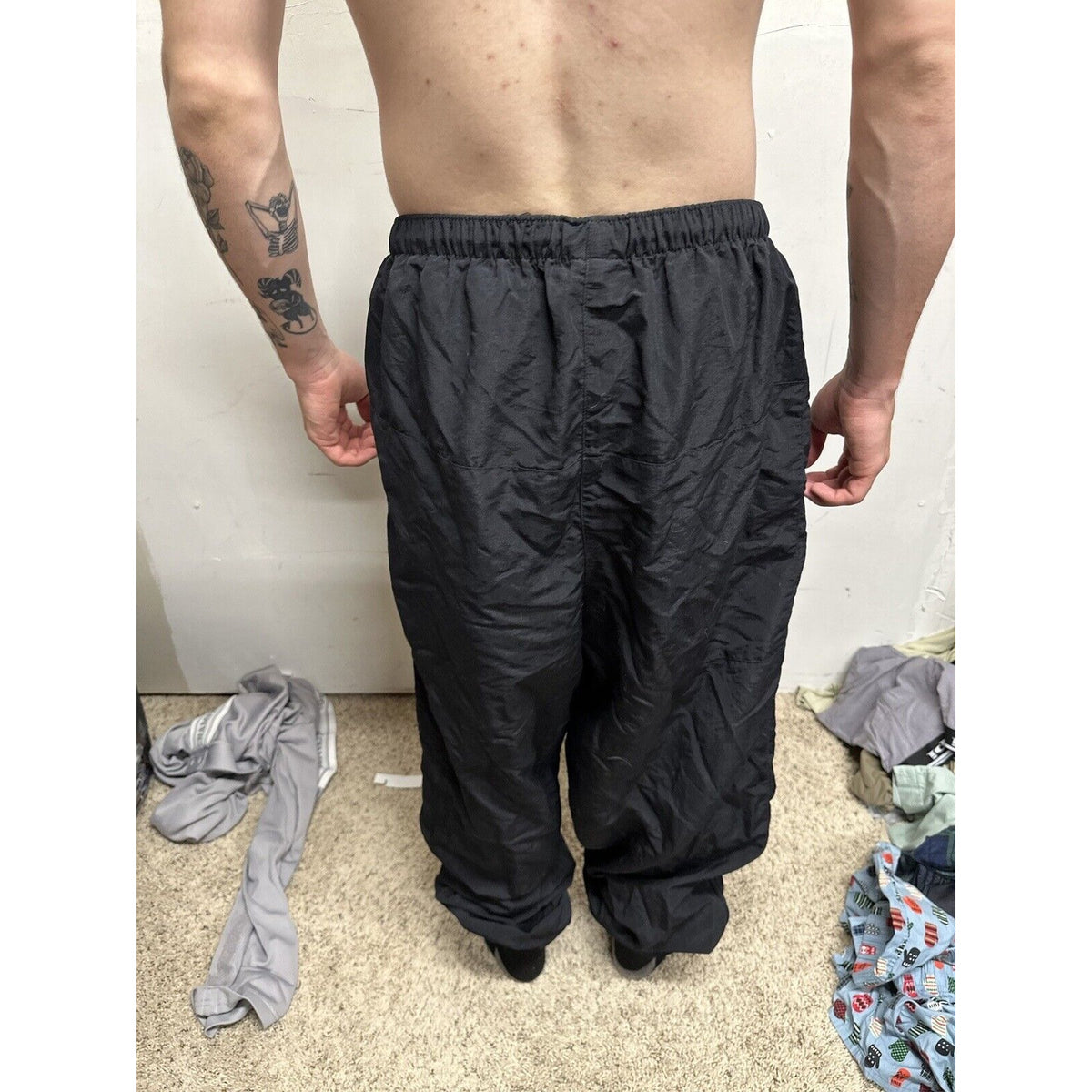 Men’s Army Pants - No Logo - XL Long Black Pt Uniform Bottoms  PFU