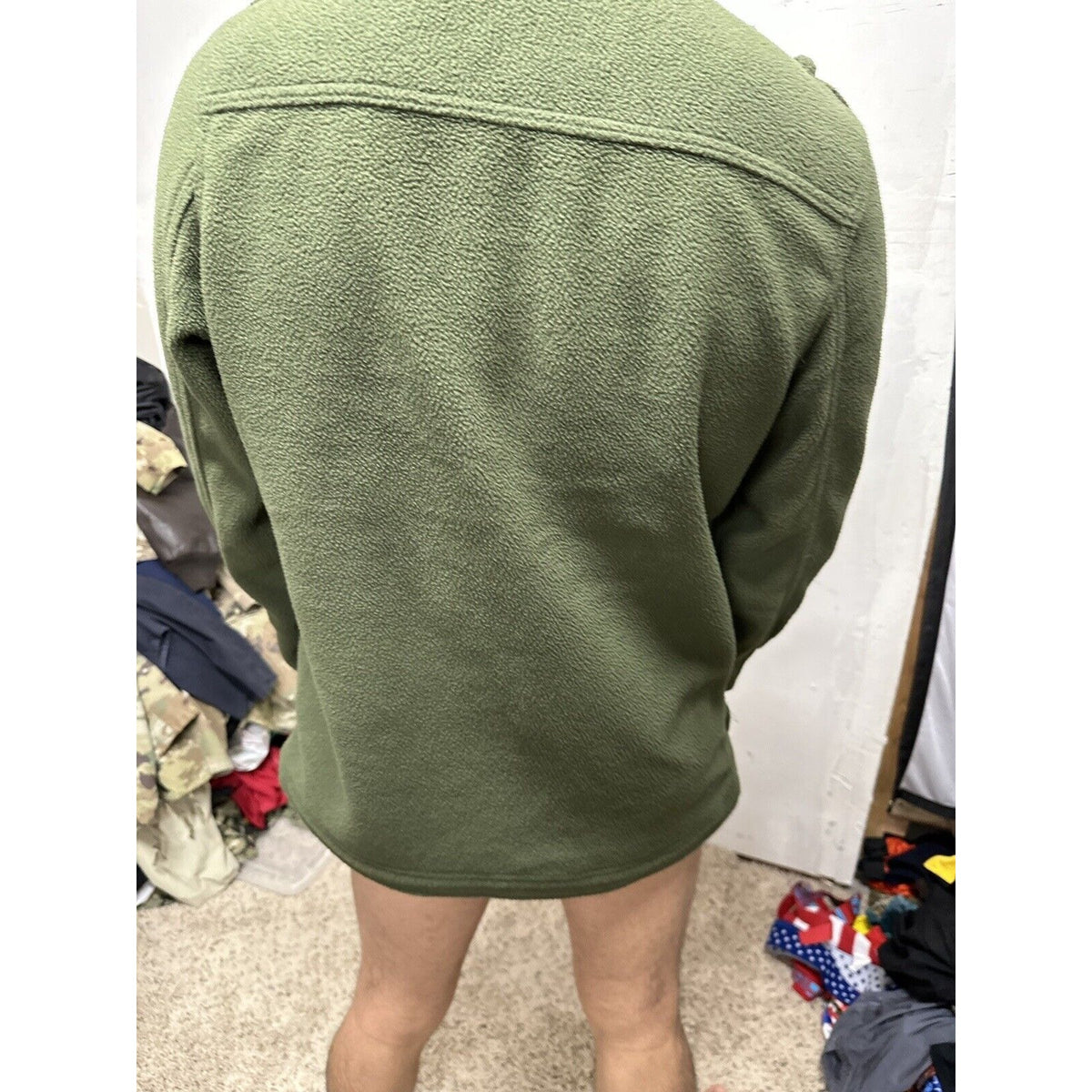 Men’s Old Navy Small Poly Olive Green Front Button Jacket