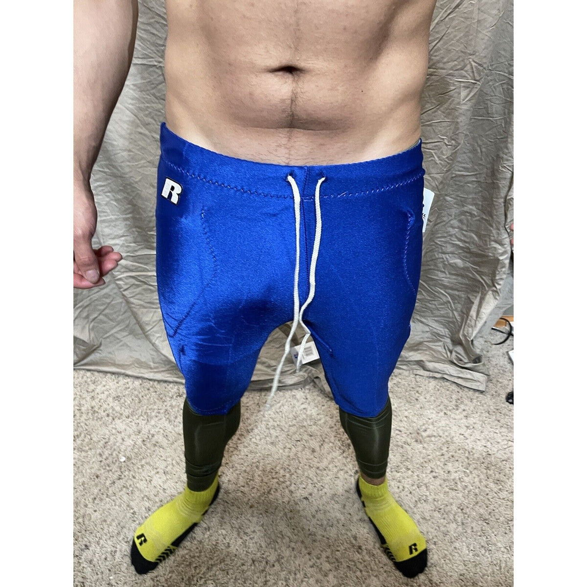 Men's Royal Blue Russell Athletic Football Pants Large