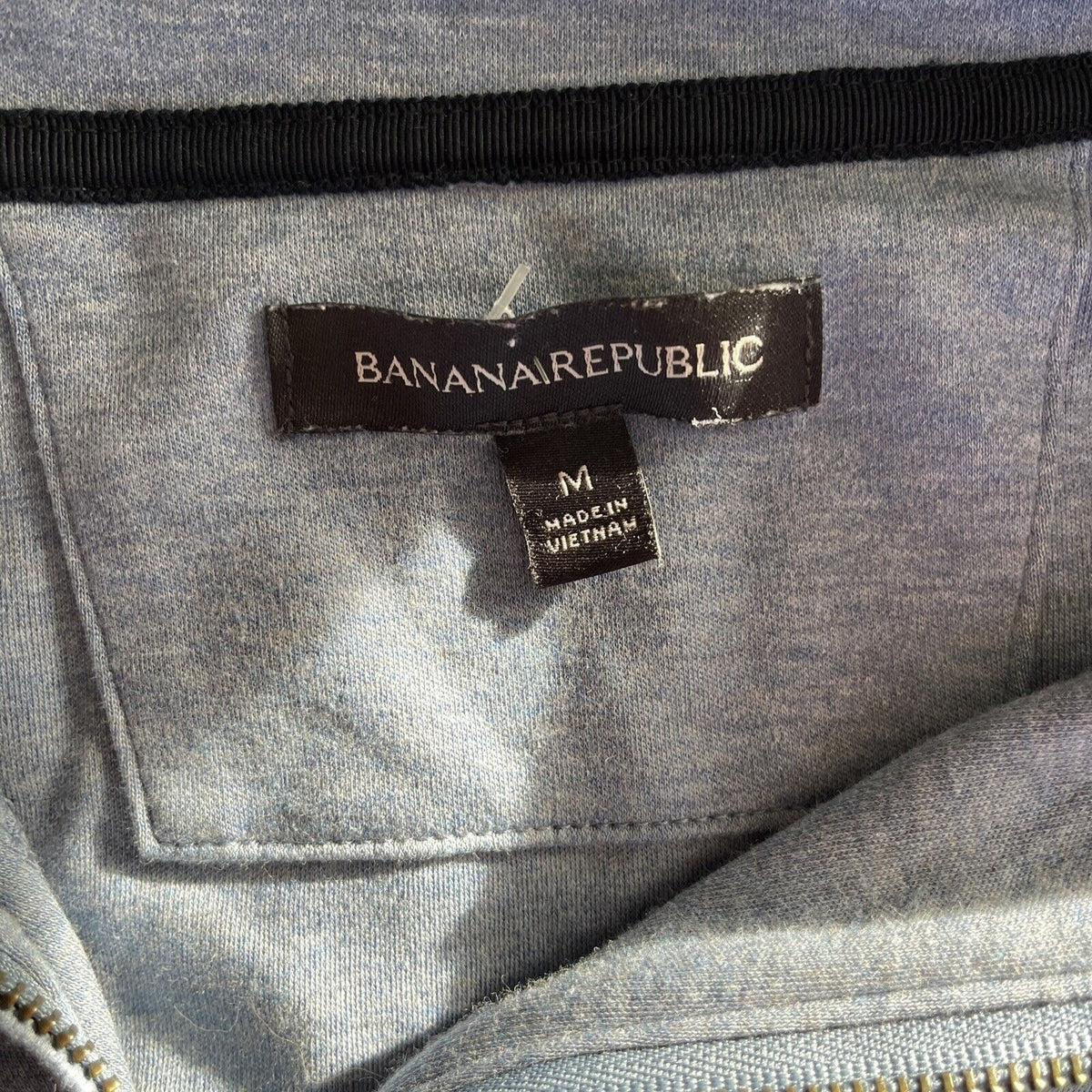 Men’s Banana Republic Medium light blue 1/4 zip long sleeve pullover