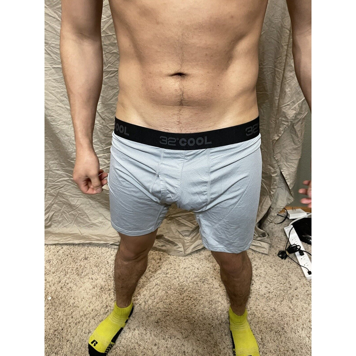 men's 32 degrees cool large icy grey boxer brief