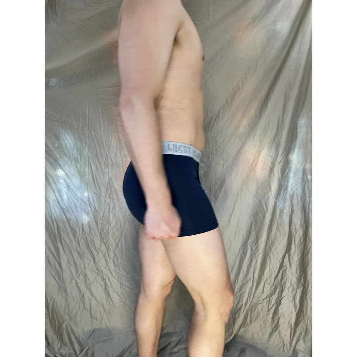 men's blue lucky brand Dark Navy blue medium boxer briefs cotton modal blend