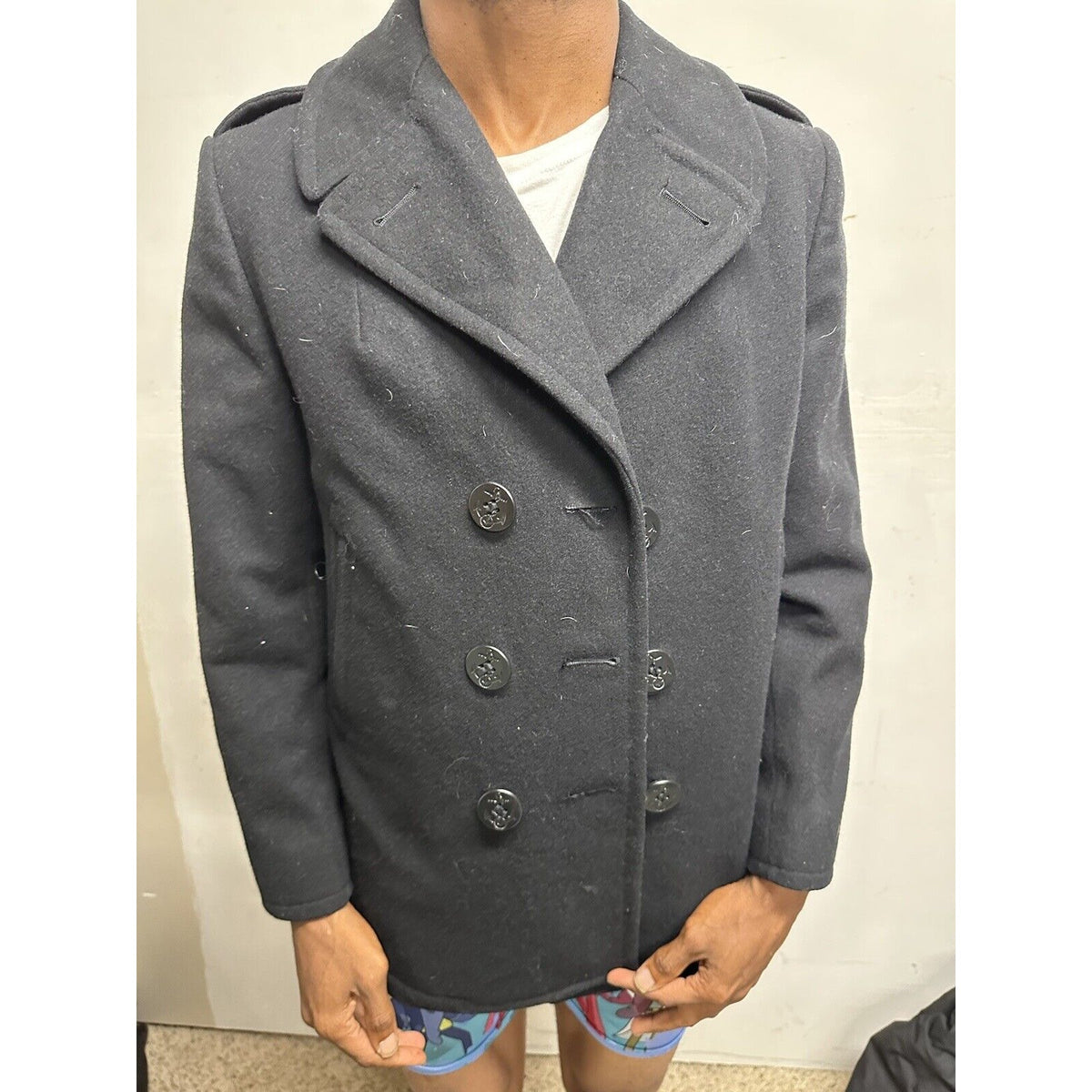 Women’s Black Pea Coat DSCP Military Uniform Coat 12R