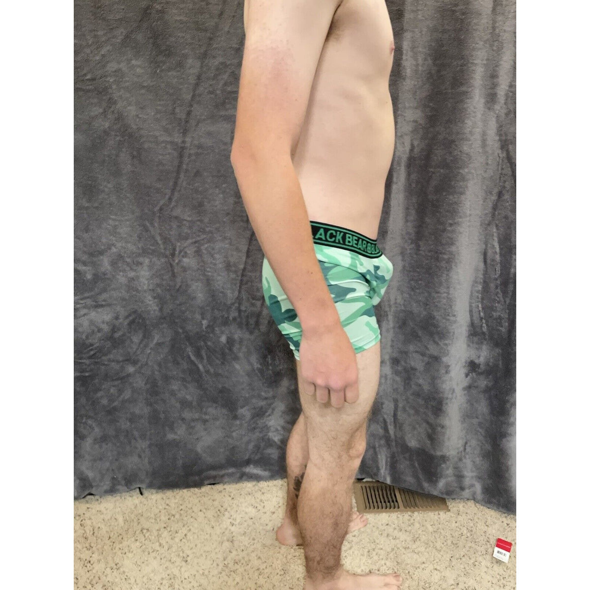 men's medium athletic trunk style black bear boxer brief Green Camo