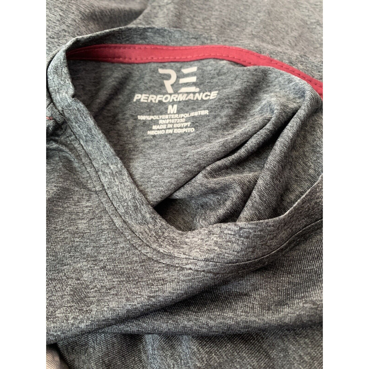 RE Performance T-Shirt Grey And Maroon